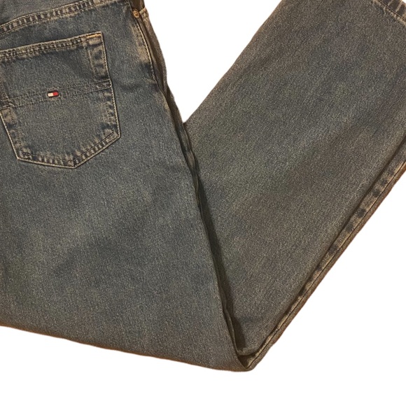 TOMMY HILFIGER vintage logo straight leg denim jeans size women’s 14 - Picture 2 of 8
